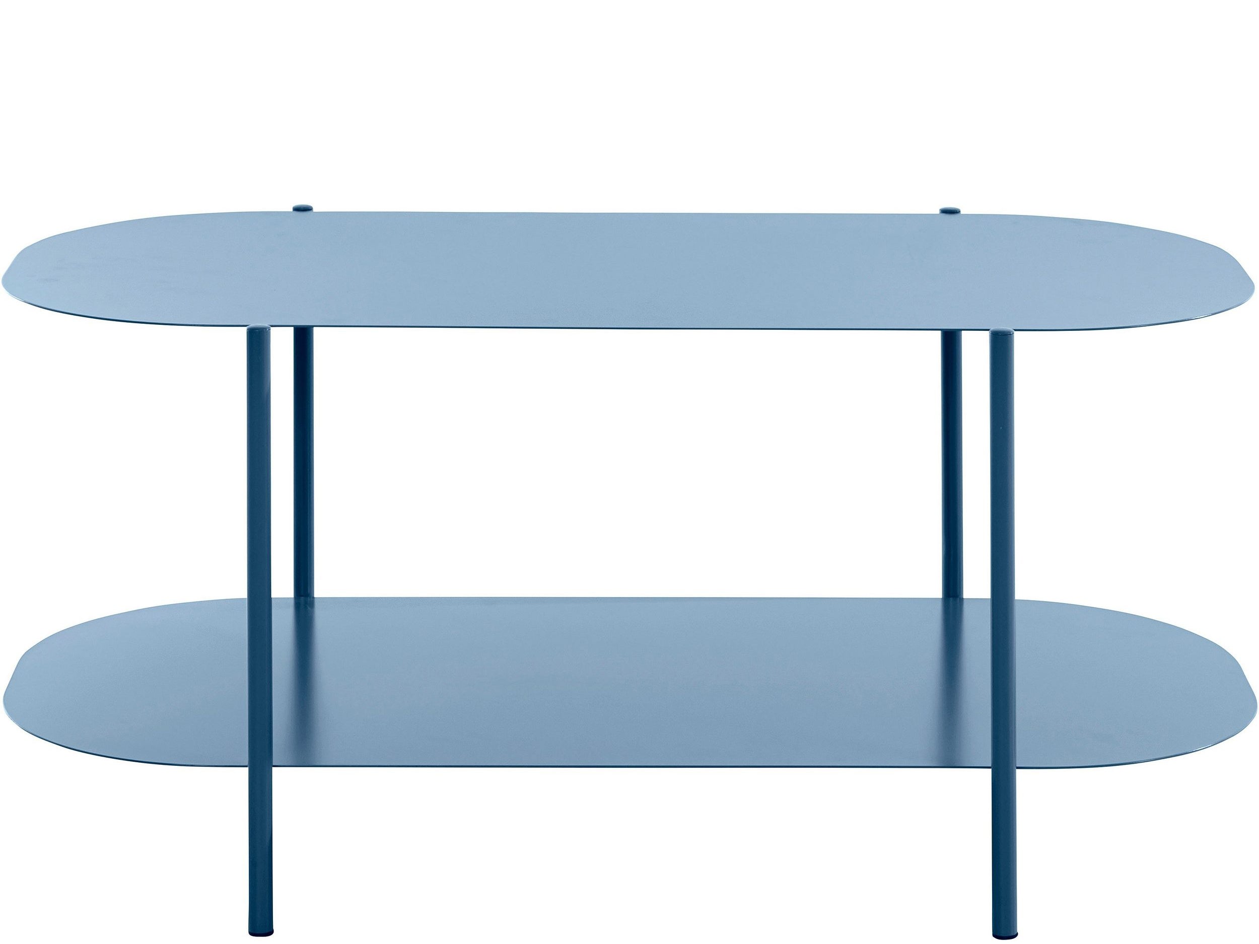 Dorel Home Masa de cafea din metal, Siliam Albastru, L100xl50xH45 cm