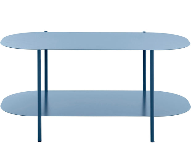 Dorel Home Masa de cafea din metal, Siliam Albastru, L100xl50xH45 cm