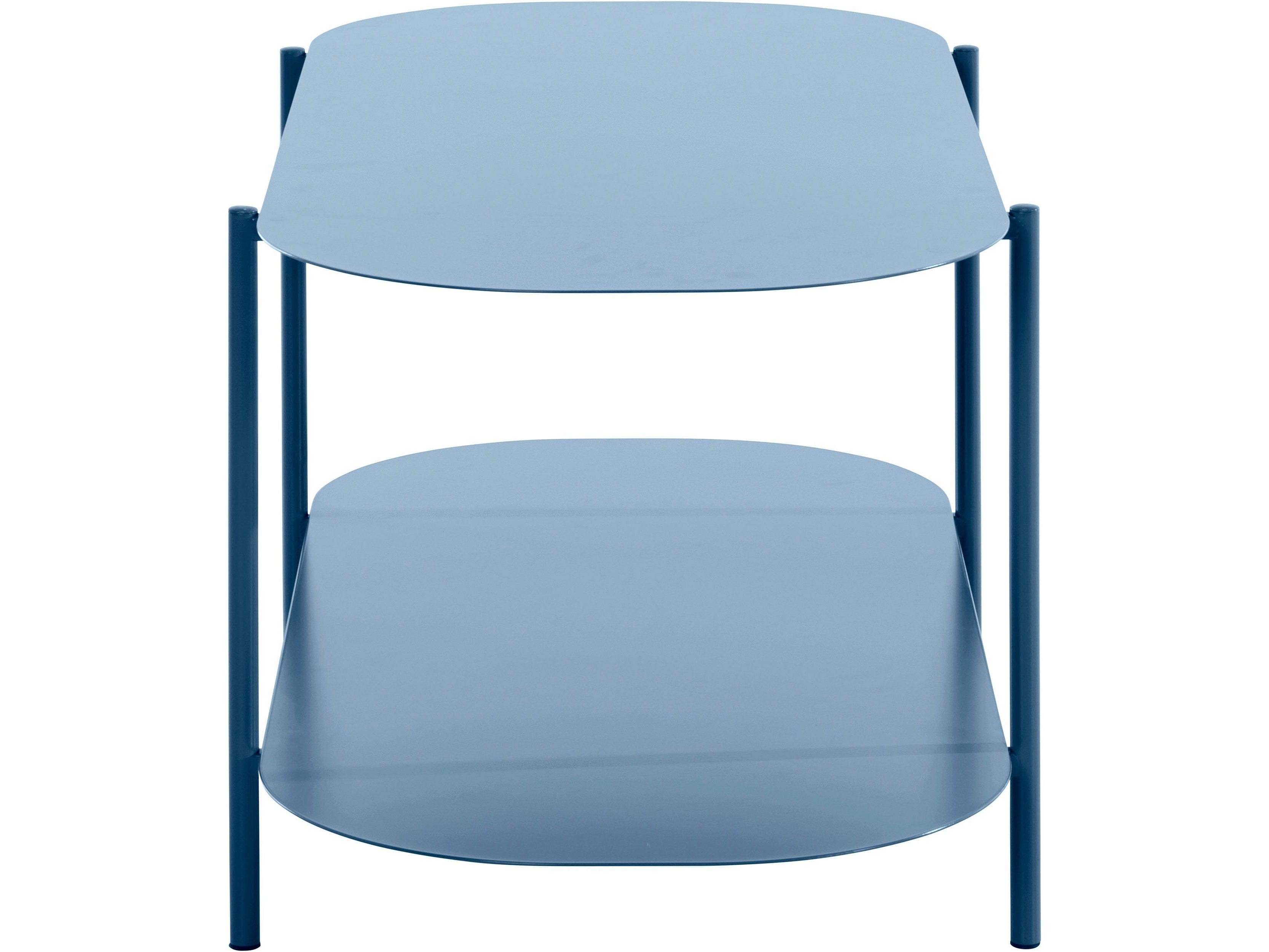 Dorel Home Masa de cafea din metal, Siliam Albastru, L100xl50xH45 cm