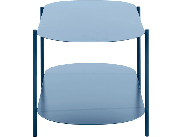 Dorel Home Masa de cafea din metal, Siliam Albastru, L100xl50xH45 cm