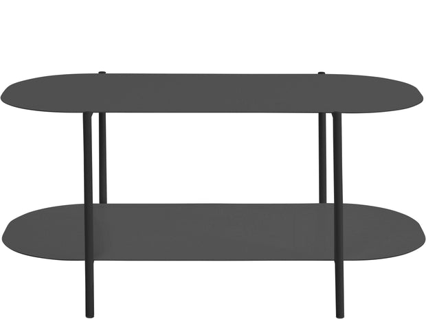 Dorel Home Masa de cafea din metal, Siliam Negru, L100xl50xH45 cm