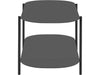 Dorel Home Masa de cafea din metal, Siliam Negru, L100xl50xH45 cm