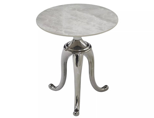 Signal Masa de cafea, din metal Snakis Gri / Argintiu, Ø48xH55 cm