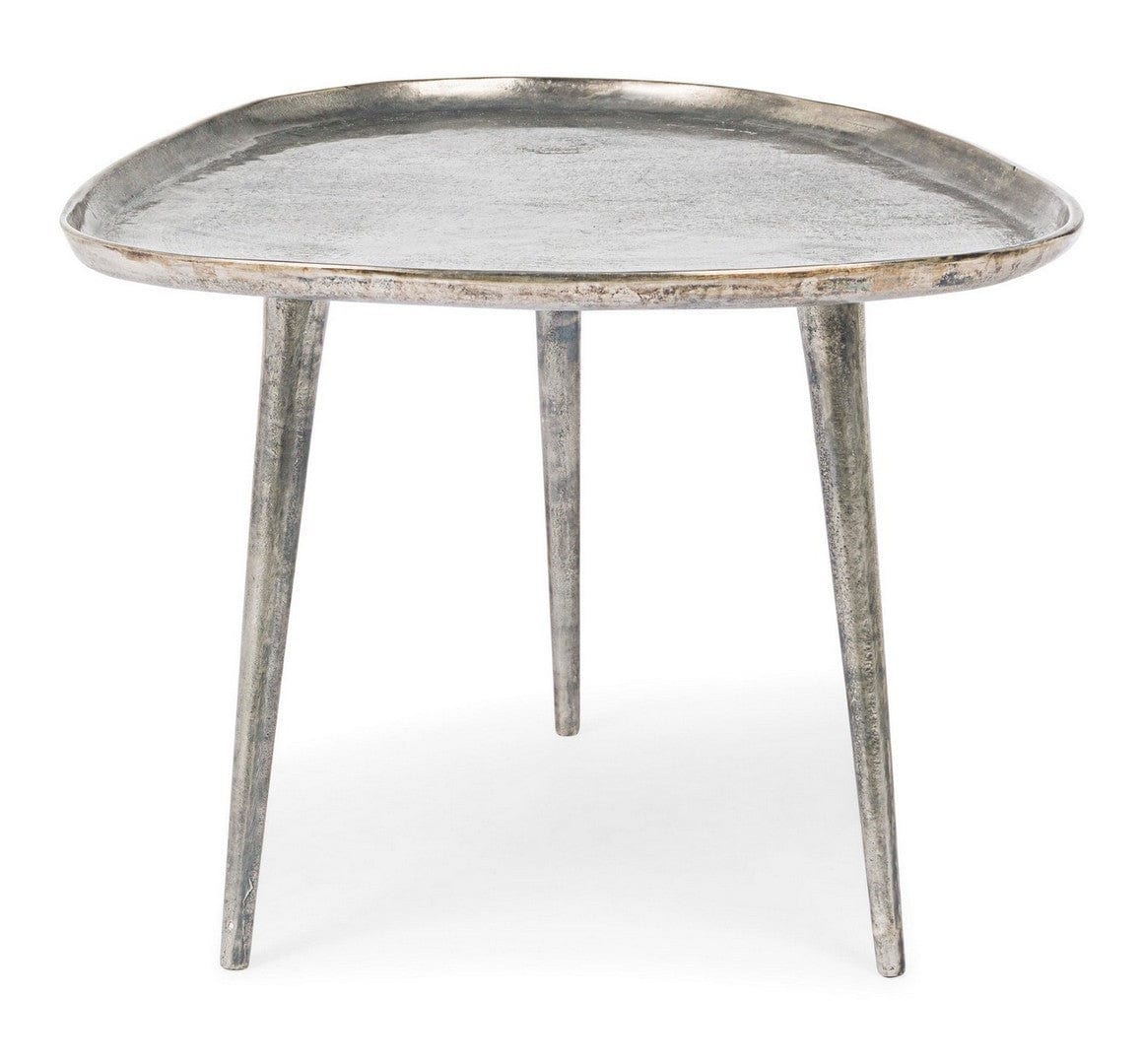 Masa de cafea din metal Tahir Antique Argintiu, L60xl50xH39 cm (1)