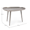 Masa de cafea din metal Tahir Antique Argintiu, L60xl50xH39 cm (4)
