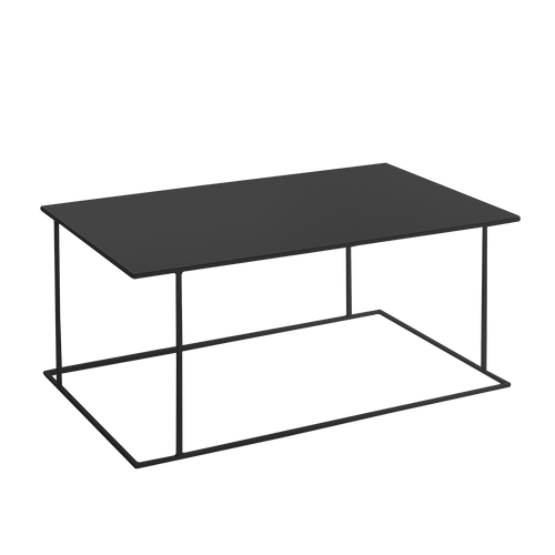 Masa de cafea din metal, Walt Negru, L100xl60xH45 cm