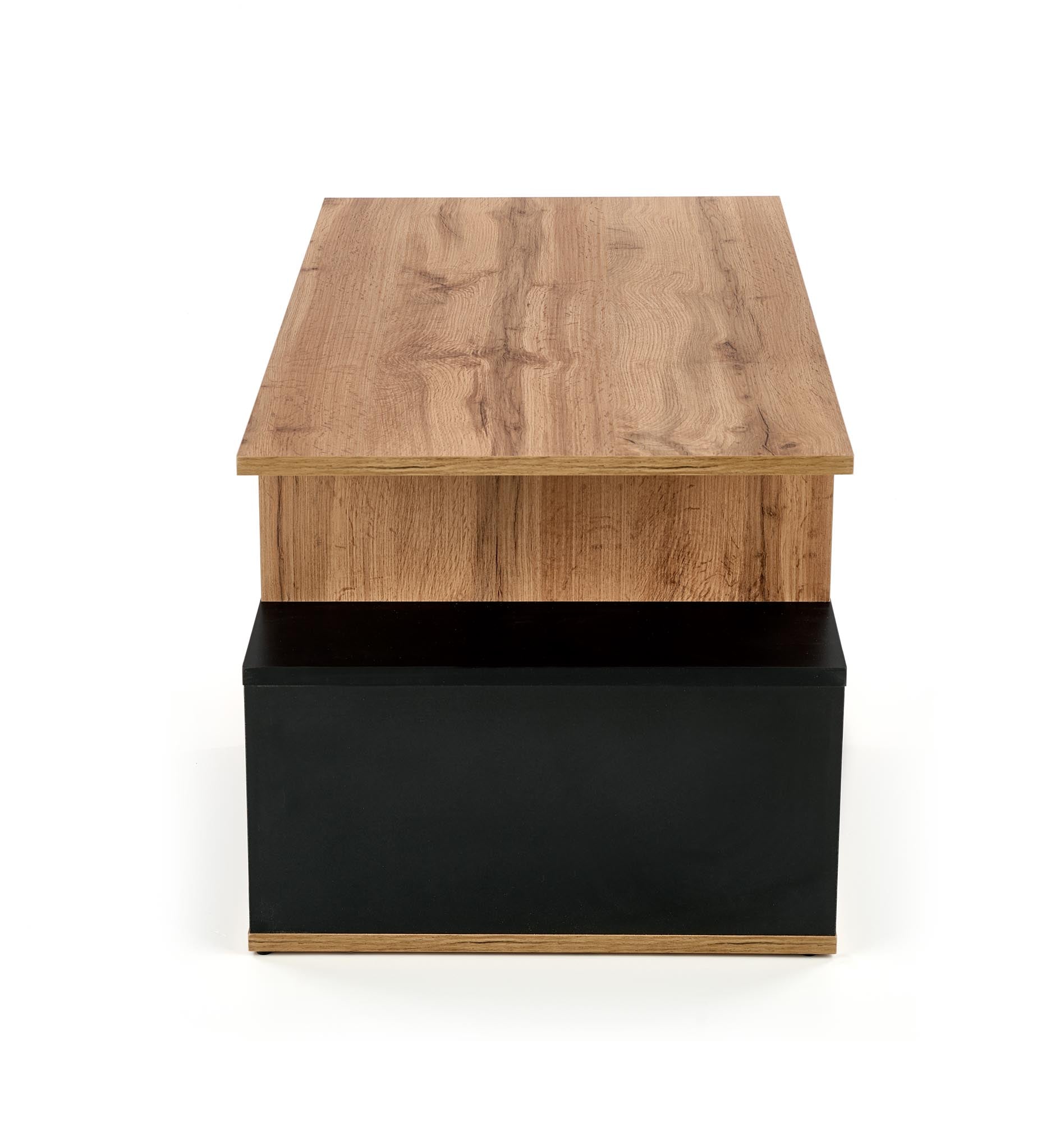 Masa de cafea din pal, Combo Stejar / Negru, L110xl55xH49 cm (5)
