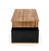 Masa de cafea din pal, Combo Stejar / Negru, L110xl55xH49 cm (5)