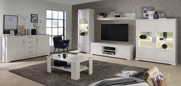 Forte Masa de cafea din pal, Rockhampton Pin Alb, L107xl67xH42,8 cm