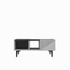 Asir Masa de cafea din pal si plastic, Draw Alb / Negru, L94xl62xH40 cm