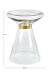 Masa de cafea din sticla, Azmin Transparent, Ø36xH46 cm (1)