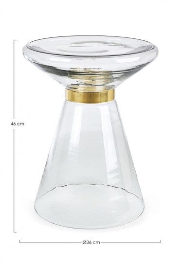 Masa de cafea din sticla, Azmin Transparent, Ø36xH46 cm (6)