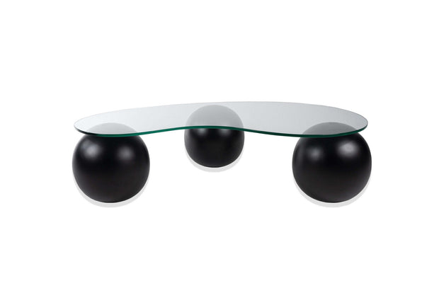 Asir Masa de cafea din sticla, Trio Negru, L120xl70xH50 cm