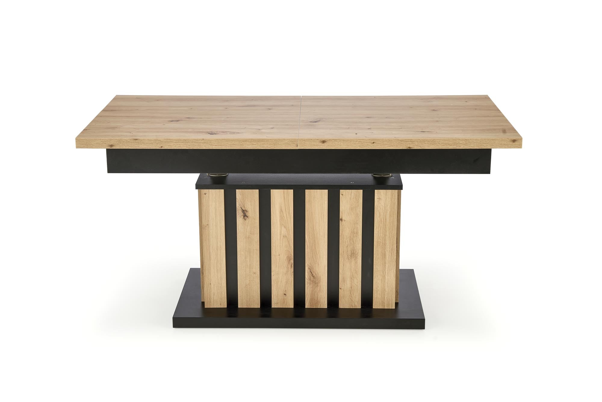Masa de cafea extensibila din pal, Baretti Stejar / Negru, L130-170xl65xH65-82 cm (7)