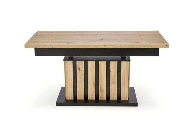 Masa de cafea extensibila din pal, Baretti Stejar / Negru, L130-170xl65xH65-82 cm (7)