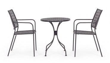 Masa de cafea pentru gradina / terasa din metal, Lizette, Ø60xH71 cm (8)