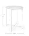 Masa de cafea pentru gradina / terasa, din metal, Wissant W-Tray D46 Alb Mat, Ø46xH52 cm (3)