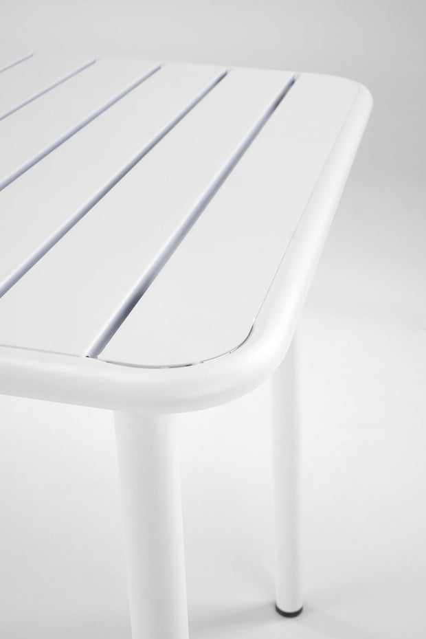 Masa de gradina / terasa din metal, Bosco Alb, L140xl70xH76 cm (3)