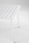 Masa de gradina / terasa din metal, Bosco Alb, L140xl70xH76 cm (5)