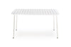 Masa de gradina / terasa din metal, Bosco Alb, L140xl70xH76 cm (6)