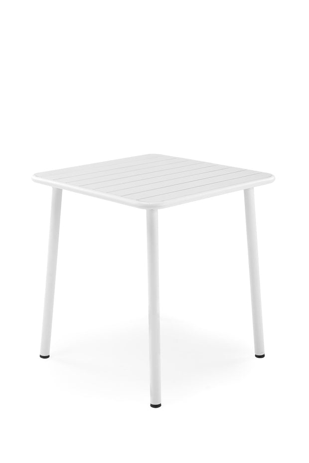 Masa de gradina / terasa din metal, Bosco Alb, L70xl70xH76 cm (2)