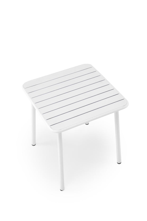Masa de gradina / terasa din metal, Bosco Alb, L70xl70xH76 cm (6)