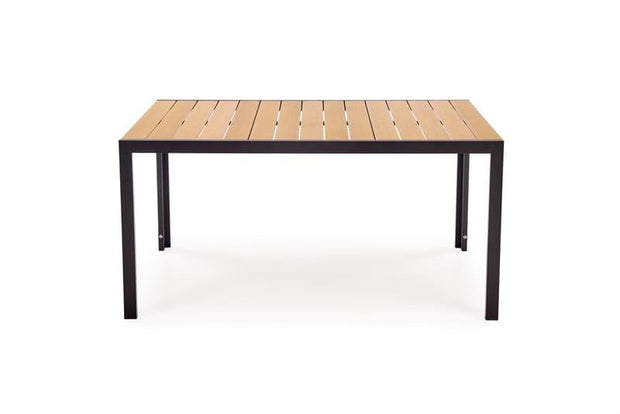 Halmar Masa de gradina / terasa din metal, Fieris Large Natural / Negru, L150xl90xH74 cm