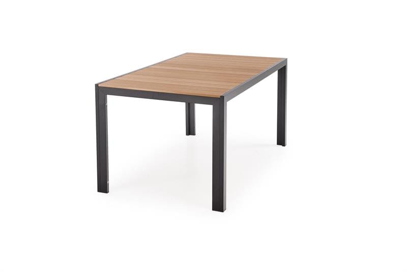 Halmar Masa de gradina / terasa din metal, Fieris Large Natural / Negru, L150xl90xH74 cm