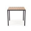 Halmar Masa de gradina / terasa din metal, Fieris Natural / Negru, L80xl80xH75 cm