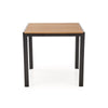 Halmar Masa de gradina / terasa din metal, Fieris Natural / Negru, L80xl80xH75 cm
