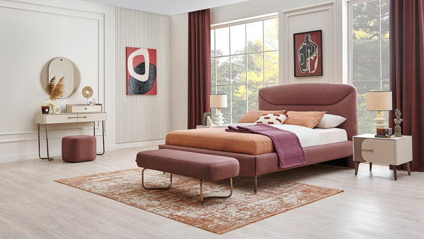 Masa de machiaj din pal, cu 3 sertare, Nicole Crem, L114xl43,8xH78 cm (1)