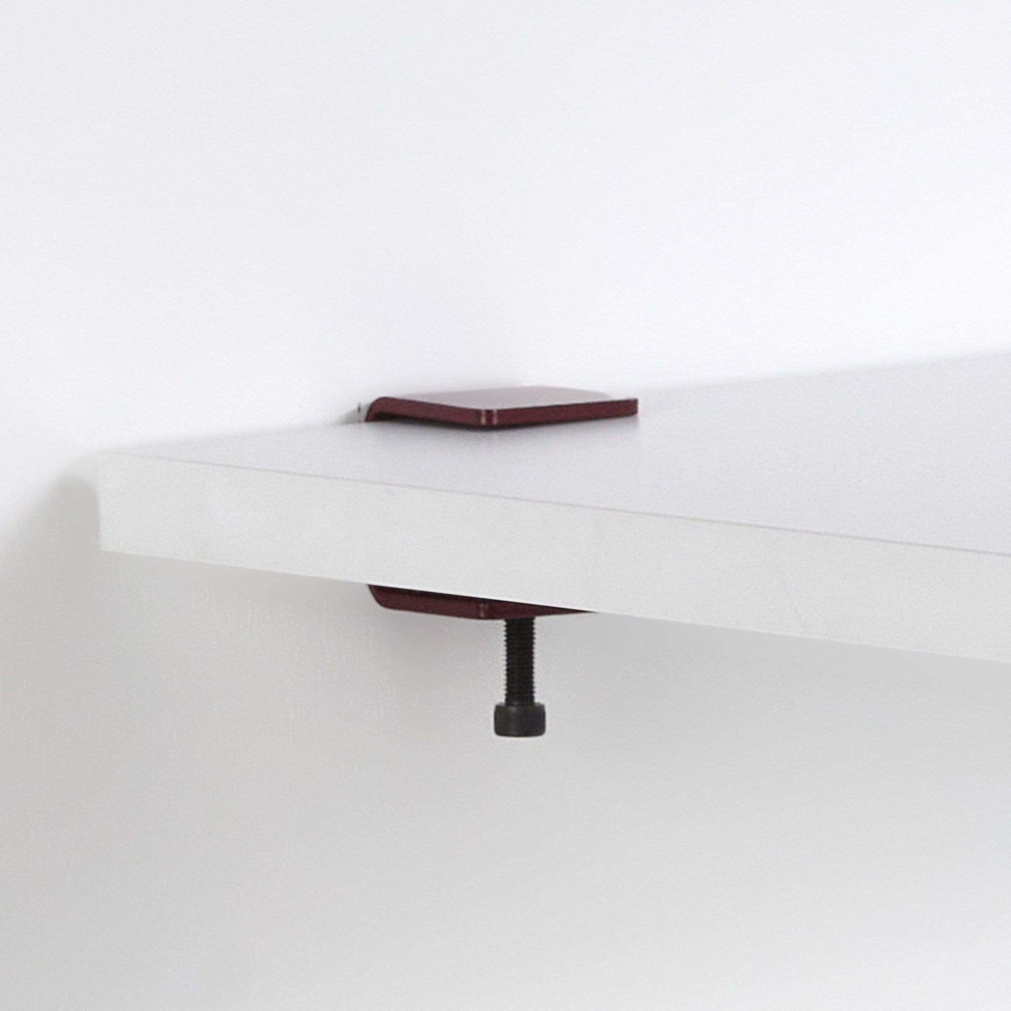 Asir Masa de perete pliabila din pal si metal, Alfeios Alb / Burgundy, L120xl60xH75 cm