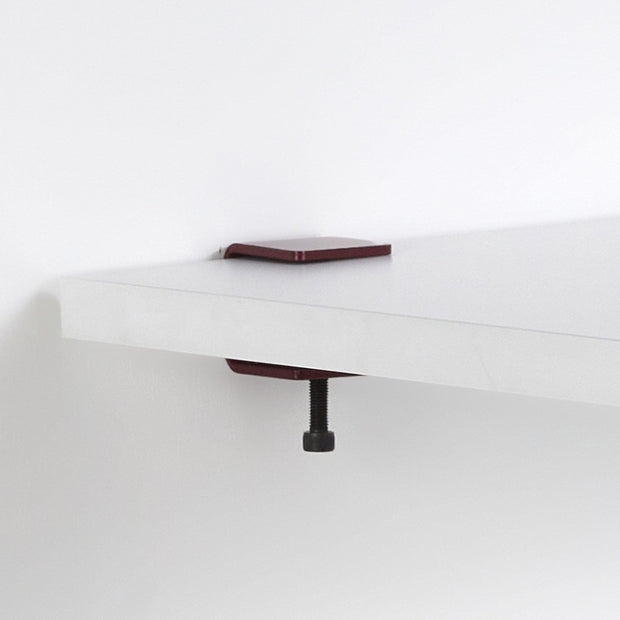 Asir Masa de perete pliabila din pal si metal, Alfeios Alb / Burgundy, L120xl60xH75 cm