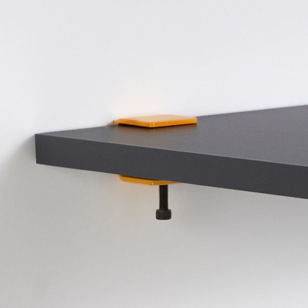 Asir Masa de perete pliabila din pal si metal, Alfeios Antracit / Galben, L120xl60xH75 cm