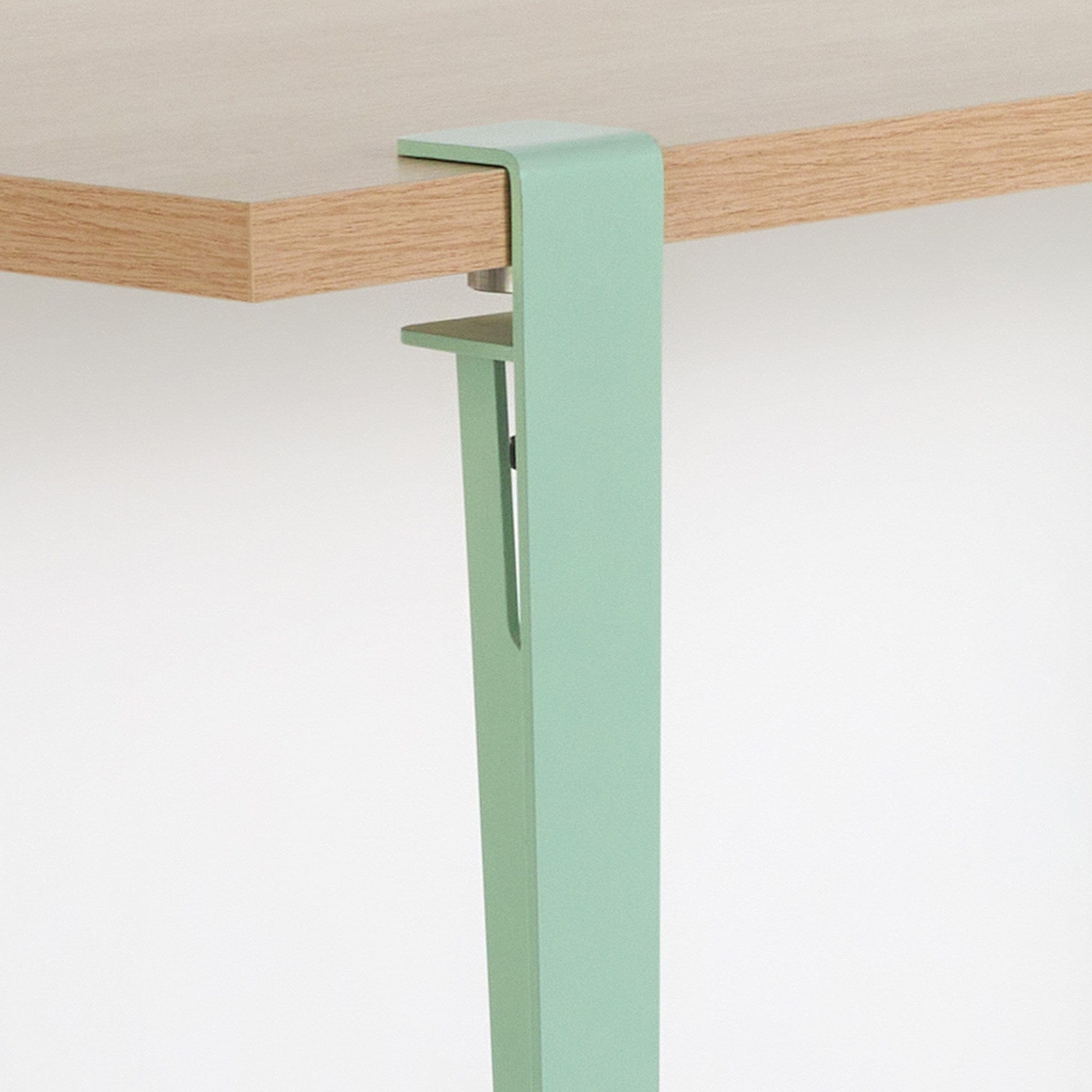 Asir Masa de perete pliabila din pal si metal, Alfeios Natural / Verde Mint, L120xl60xH75 cm
