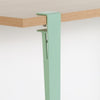 Asir Masa de perete pliabila din pal si metal, Alfeios Natural / Verde Mint, L120xl60xH75 cm