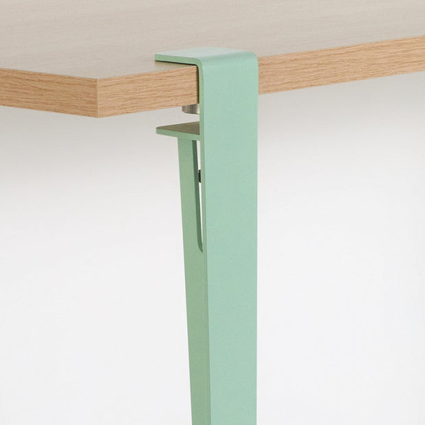 Asir Masa de perete pliabila din pal si metal, Alfeios Natural / Verde Mint, L120xl60xH75 cm