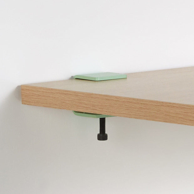 Asir Masa de perete pliabila din pal si metal, Alfeios Natural / Verde Mint, L120xl60xH75 cm