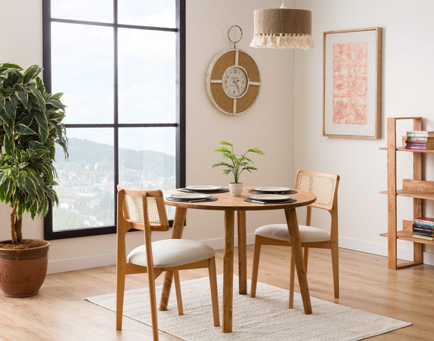 Asir Masa din lemn, Bn 1 Nuc, Ø100xH74,5 cm