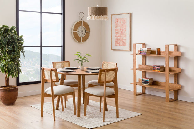 Asir Masa din lemn, Bn 1 Nuc, Ø100xH74,5 cm