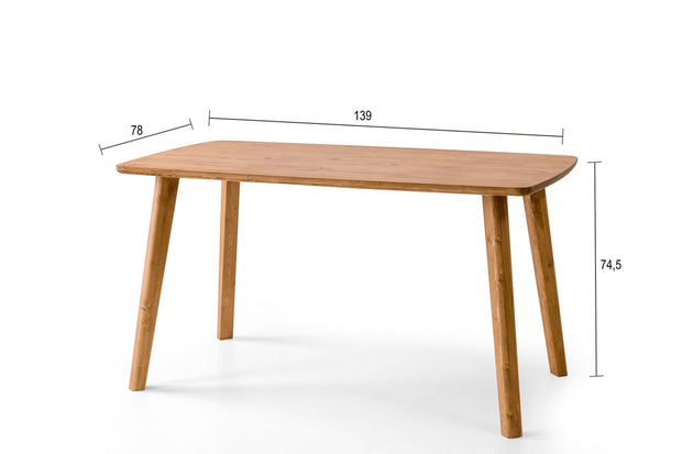 Asir Masa din lemn, Bn 2 Nuc, L139xl78xH74,5 cm