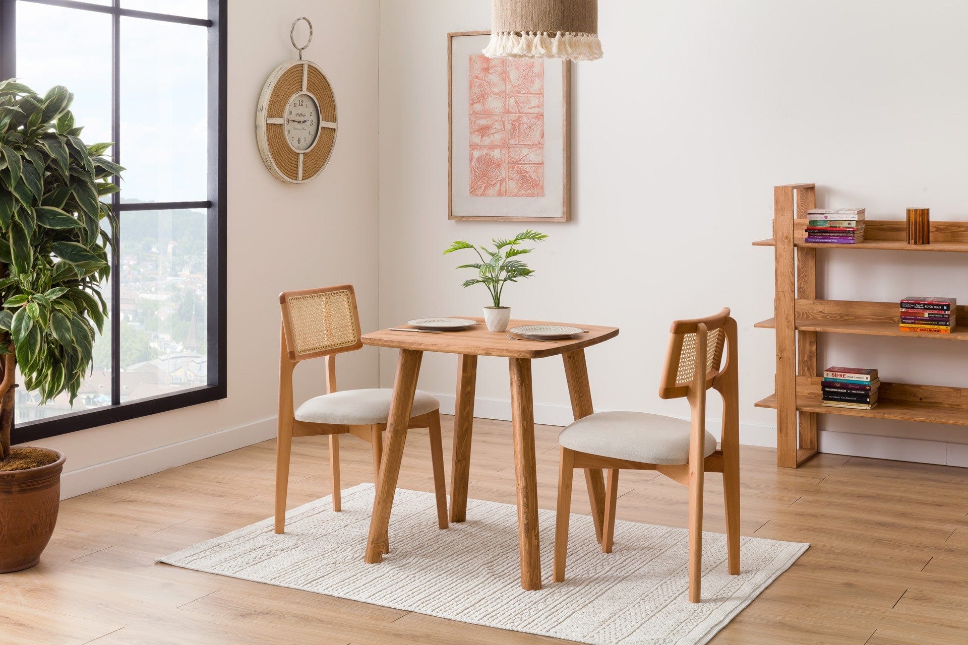 Asir Masa din lemn, Bn 3 Nuc, L69xl69xH74,5 cm