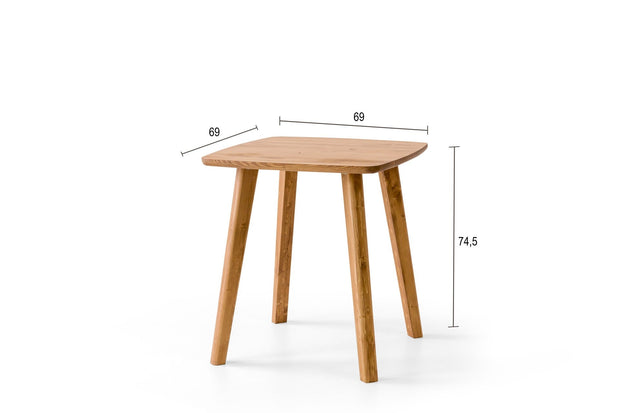 Asir Masa din lemn, Bn 3 Nuc, L69xl69xH74,5 cm