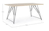 Bizzotto Masa din lemn de cauciuc si metal District Small Stejar White Wash, L160xl90xH76 cm