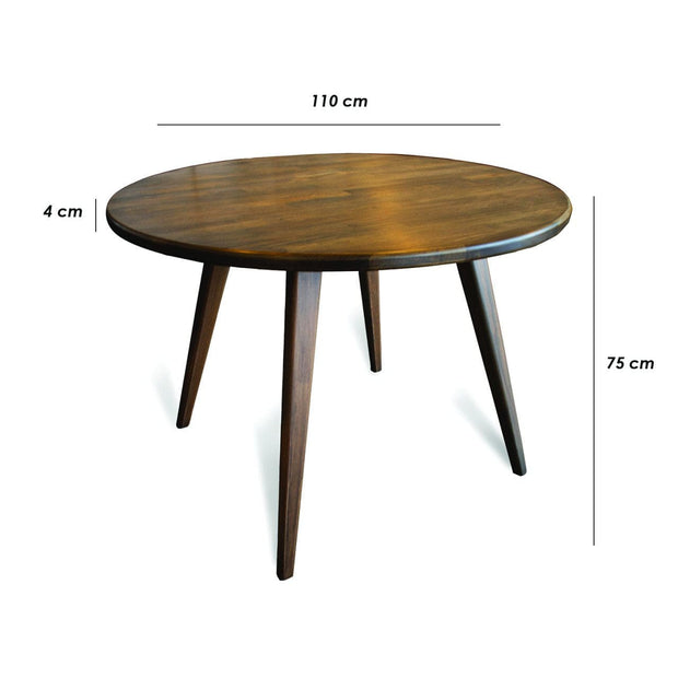 Asir Masa din lemn, Puch Nuc, Ø110xH75 cm
