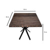 Asir Masa din lemn si metal, Tirana Nuc / Negru, L80xl80xH75 cm