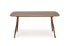 Masa din MDF, furnir si lemn, Miguel Nuc, L160xl90xH75 cm (5)