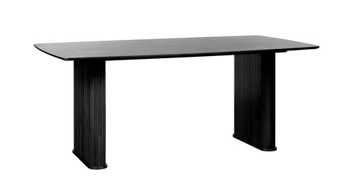 Unique Furniture A/S Masa din MDF si furnir, Nola Negru, L190xl100xH75 cm