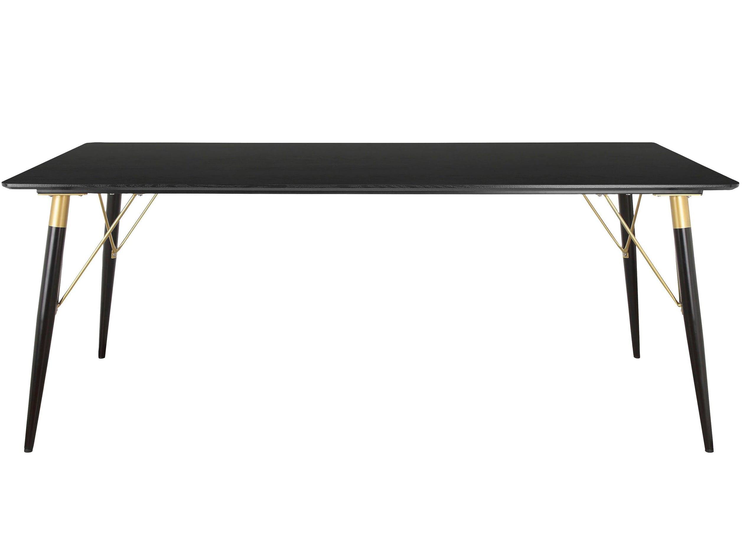 Dorel Home Masa din MDF si metal, Amagi Negru / Auriu, L120xl80xH76 cm