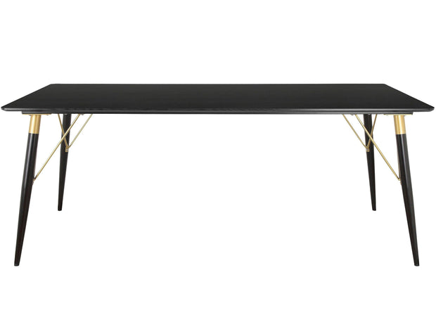 Dorel Home Masa din MDF si metal, Amagi Negru / Auriu, L120xl80xH76 cm